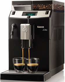 Кофемашина с кофемолкой автомат 2 чашки бункер 2,5 L Saeco Lirika Black