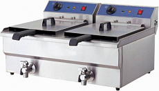Фритюрница ВЭ электричество 220 V/5 kW настольная 2/16 L Liloma FL10+10