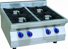 Плита традиционная ВЭ газ 220 V/0,1 kW 4 К Abat ПГК-47Н